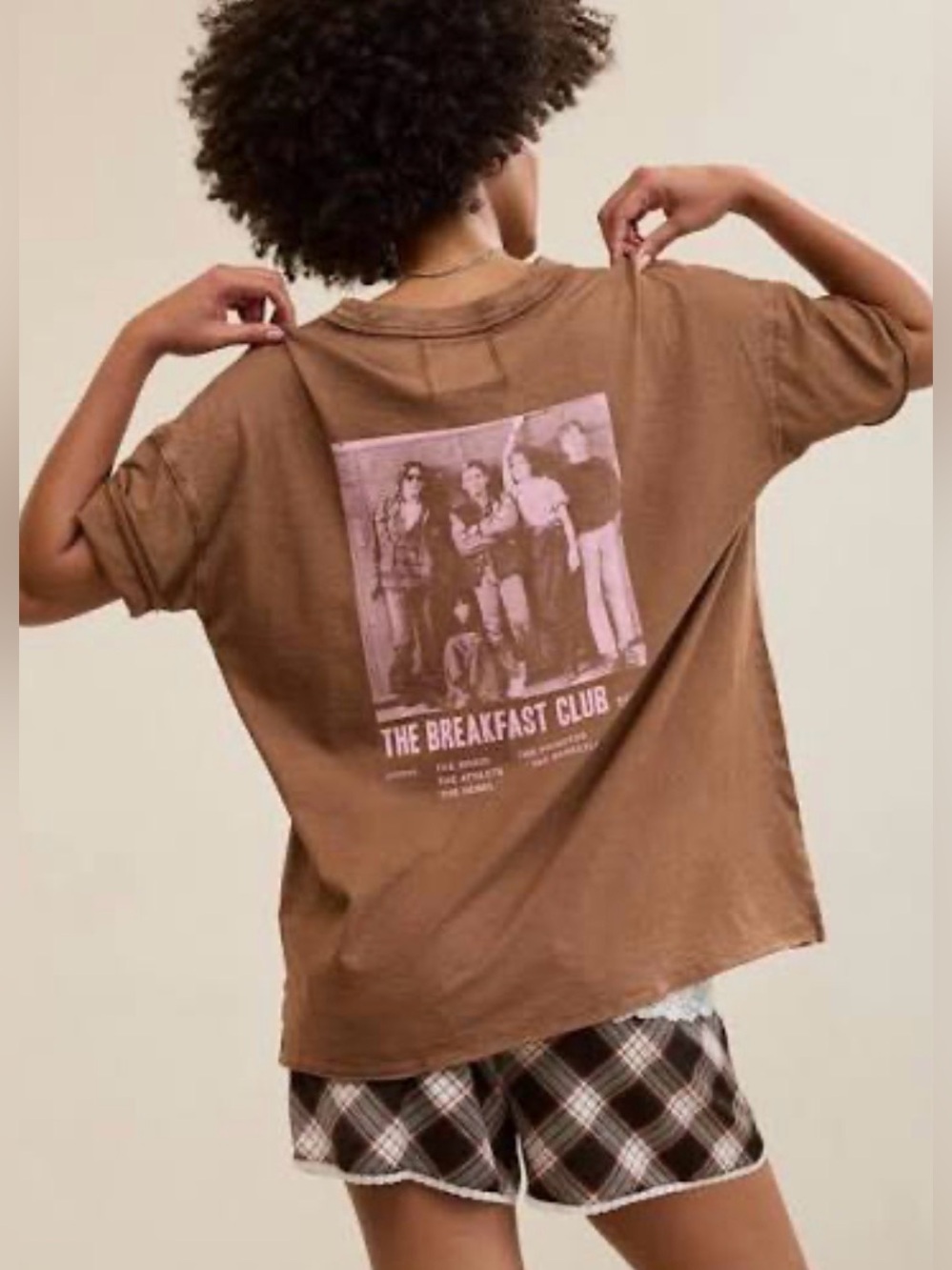 AERIE- Women’s oversized Rust/Pink Short-Sleeve graphic Tee